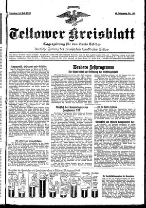 Teltower Kreisblatt vom 14.07.1936