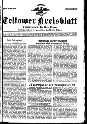 Teltower Kreisblatt vom 28.07.1936