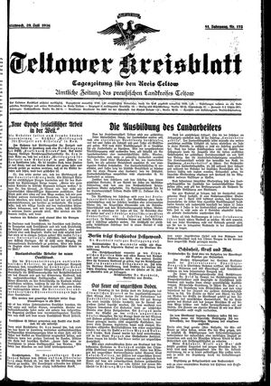Teltower Kreisblatt vom 29.07.1936