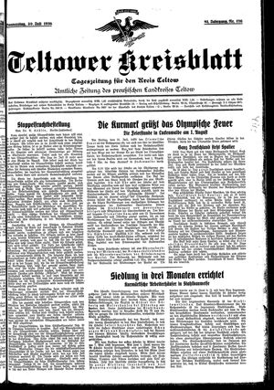 Teltower Kreisblatt vom 30.07.1936