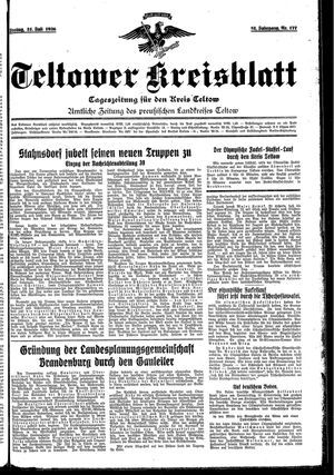 Teltower Kreisblatt vom 31.07.1936