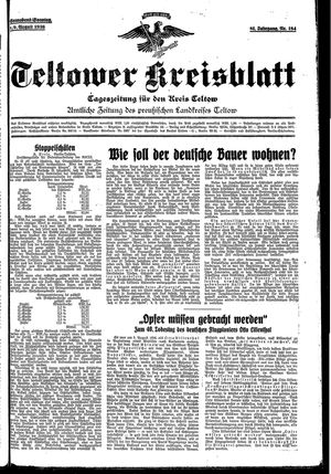 Teltower Kreisblatt vom 08.08.1936