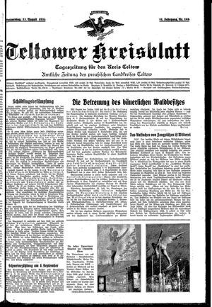 Teltower Kreisblatt vom 13.08.1936