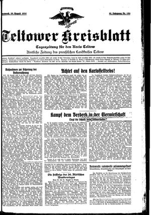 Teltower Kreisblatt vom 19.08.1936