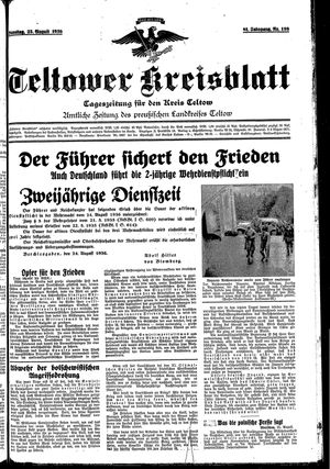 Teltower Kreisblatt vom 25.08.1936