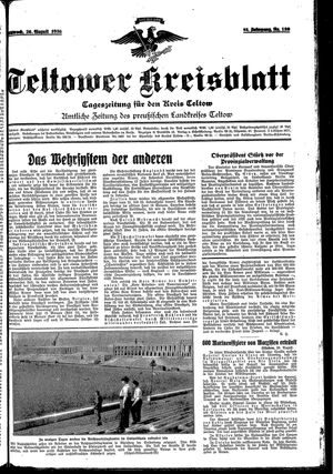 Teltower Kreisblatt vom 26.08.1936