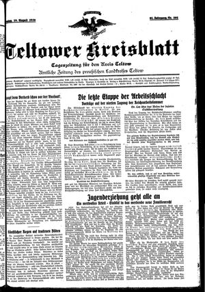 Teltower Kreisblatt vom 28.08.1936