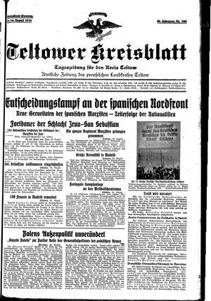 Teltower Kreisblatt vom 29.08.1936