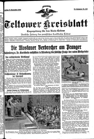 Teltower Kreisblatt vom 11.09.1936