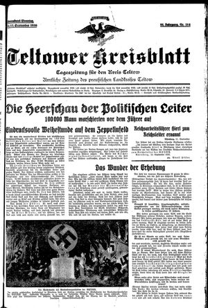 Teltower Kreisblatt vom 12.09.1936