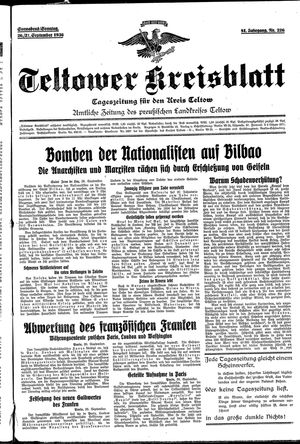 Teltower Kreisblatt vom 26.09.1936