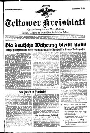 Teltower Kreisblatt vom 28.09.1936