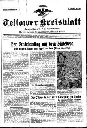 Teltower Kreisblatt vom 05.10.1936