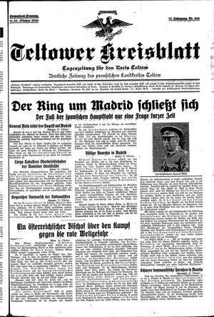 Teltower Kreisblatt vom 17.10.1936