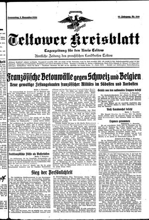Teltower Kreisblatt vom 05.11.1936