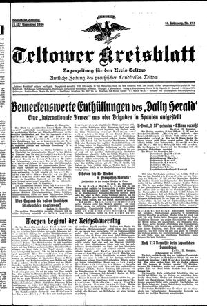 Teltower Kreisblatt vom 21.11.1936