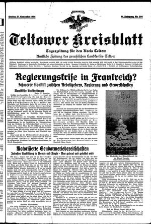 Teltower Kreisblatt vom 27.11.1936
