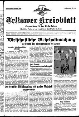 Teltower Kreisblatt vom 03.12.1936