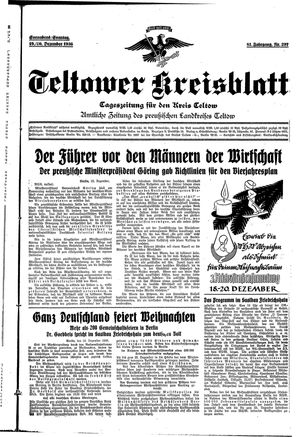 Teltower Kreisblatt vom 19.12.1936