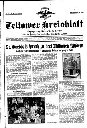 Teltower Kreisblatt on Dec 22, 1936