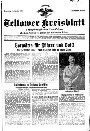 Teltower Kreisblatt vom 31.12.1936
