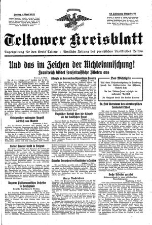Teltower Kreisblatt vom 02.04.1937