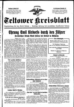 Teltower Kreisblatt vom 09.04.1937