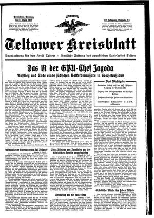 Teltower Kreisblatt vom 10.04.1937