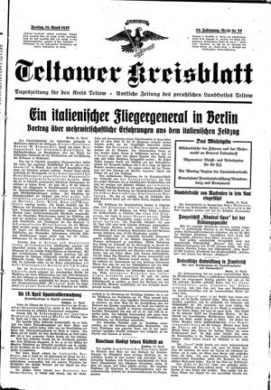 Teltower Kreisblatt on Apr 16, 1937