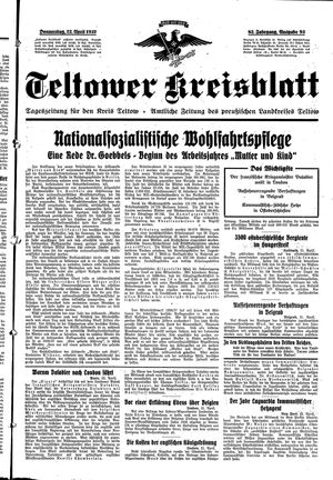 Teltower Kreisblatt vom 22.04.1937