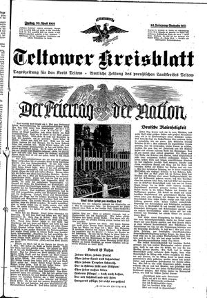 Teltower Kreisblatt vom 30.04.1937