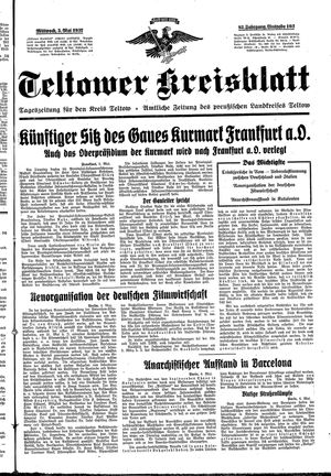 Teltower Kreisblatt vom 05.05.1937