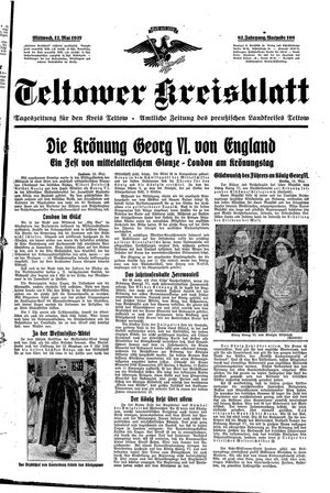 Teltower Kreisblatt vom 12.05.1937