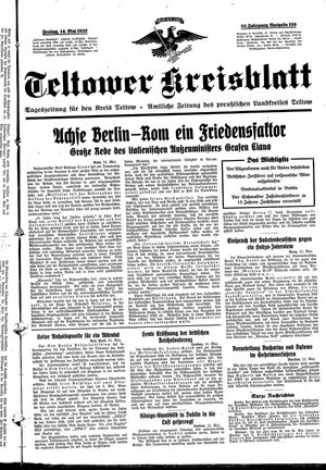 Teltower Kreisblatt vom 14.05.1937