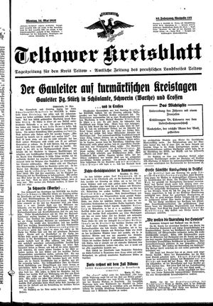 Teltower Kreisblatt vom 24.05.1937