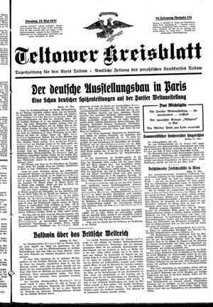 Teltower Kreisblatt vom 25.05.1937