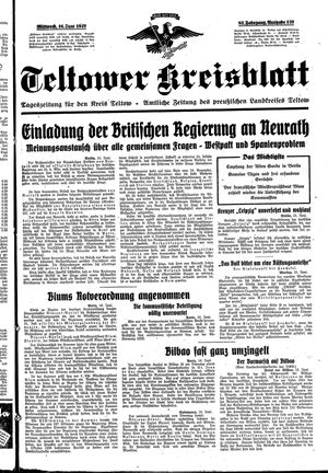 Teltower Kreisblatt vom 16.06.1937