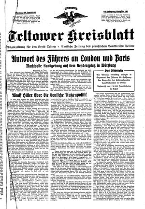 Teltower Kreisblatt vom 28.06.1937