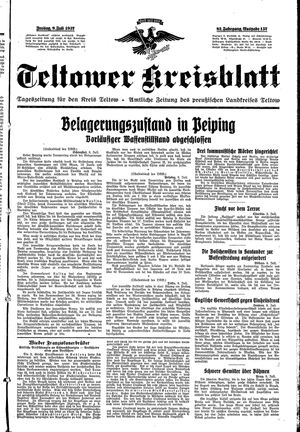 Teltower Kreisblatt vom 09.07.1937