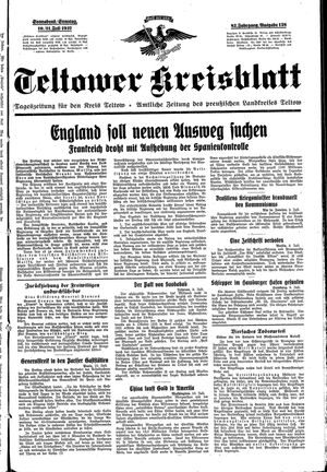 Teltower Kreisblatt vom 10.07.1937