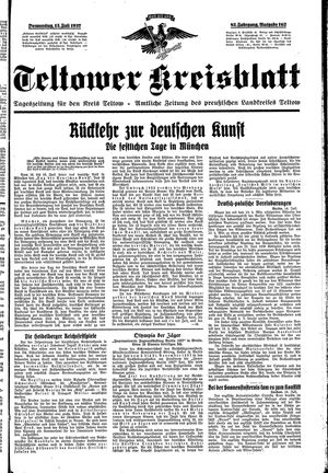 Teltower Kreisblatt vom 15.07.1937