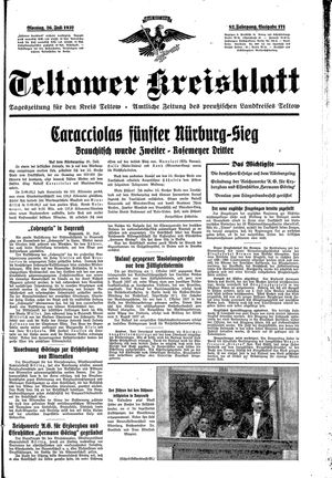Teltower Kreisblatt vom 26.07.1937