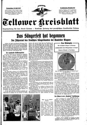 Teltower Kreisblatt vom 29.07.1937