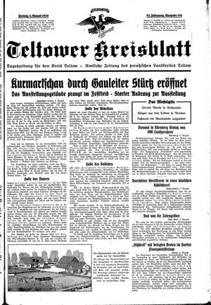 Teltower Kreisblatt vom 06.08.1937