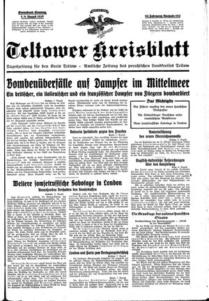 Teltower Kreisblatt vom 07.08.1937