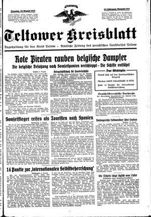Teltower Kreisblatt vom 10.08.1937