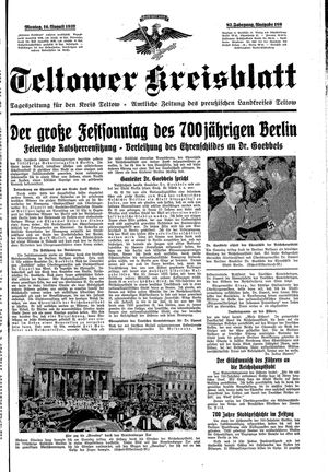 Teltower Kreisblatt vom 16.08.1937
