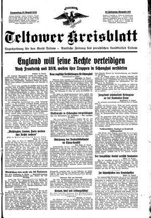 Teltower Kreisblatt vom 19.08.1937