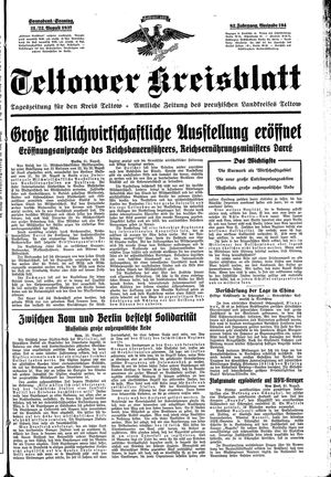 Teltower Kreisblatt vom 21.08.1937