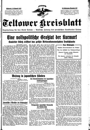Teltower Kreisblatt vom 25.08.1937